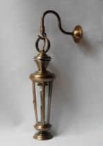 Small Colonial porch lantern with swan neck bracket